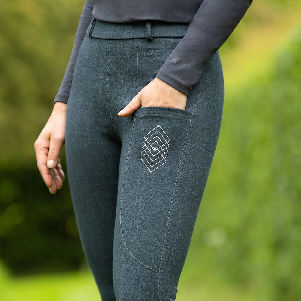 Hy Equestrian Jesmond Jewel Denim Look Tights image 6